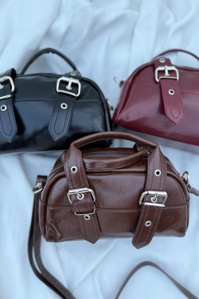 Bahwar Helen Model Kadın Omuz Çantası Bordo