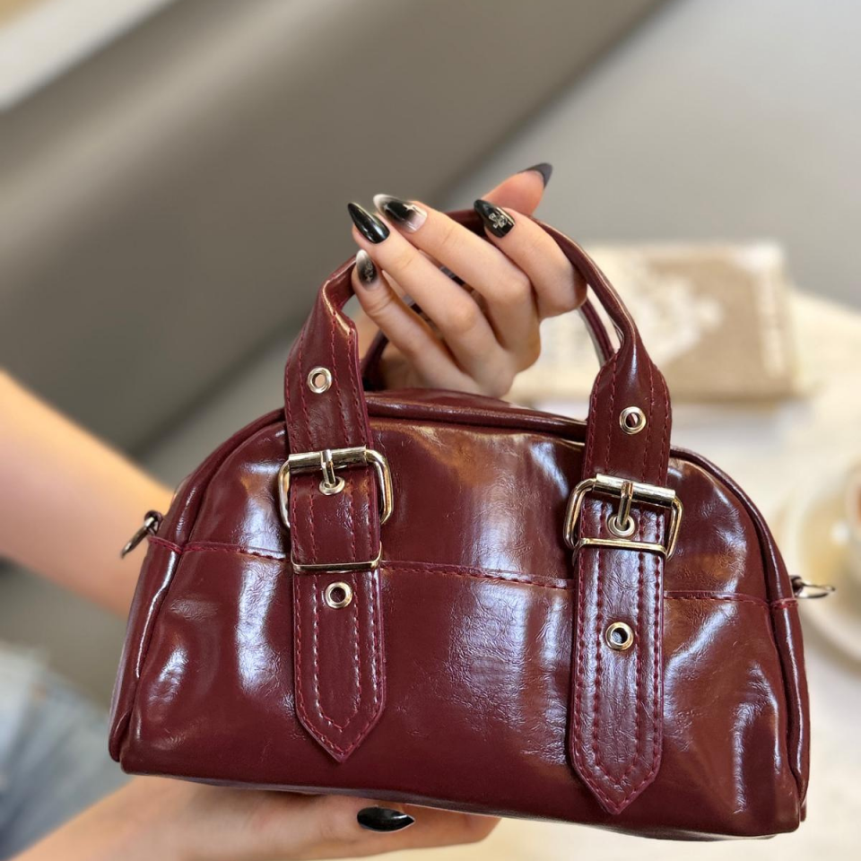 Bahwar Helen Model Kadın Omuz Çantası Bordo