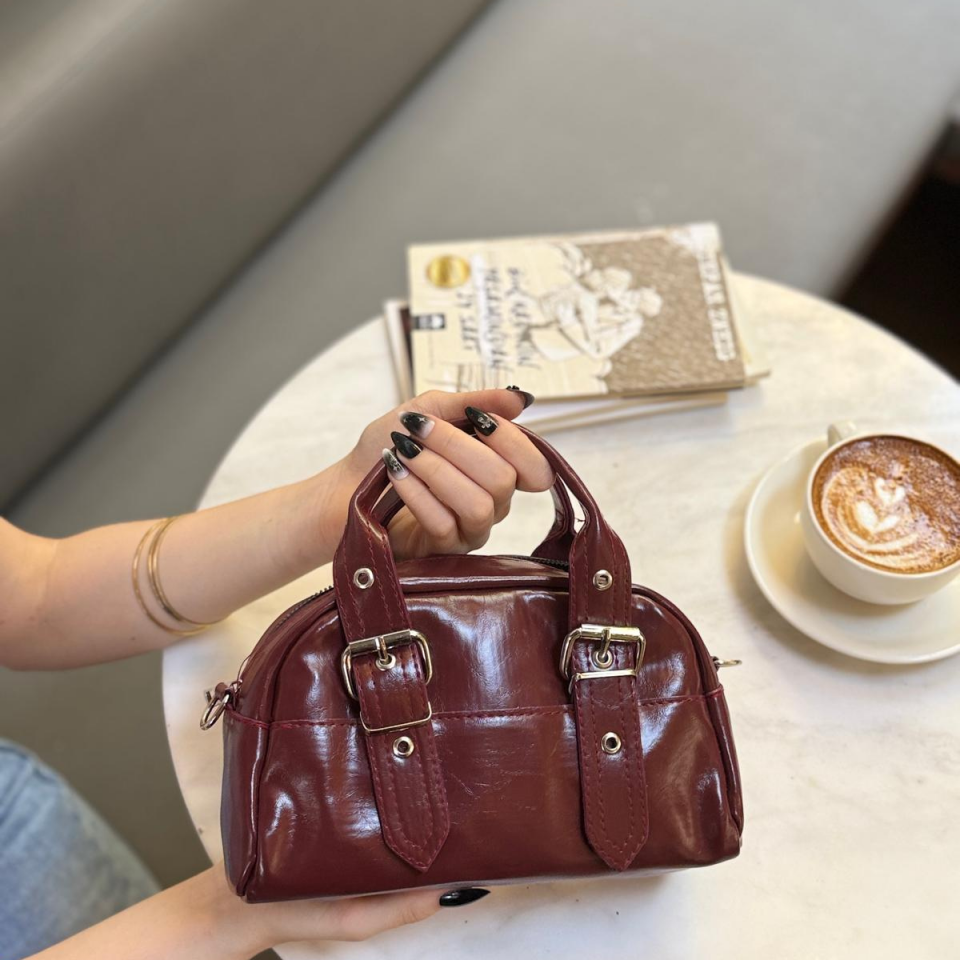 Bahwar Helen Model Kadın Omuz Çantası Bordo