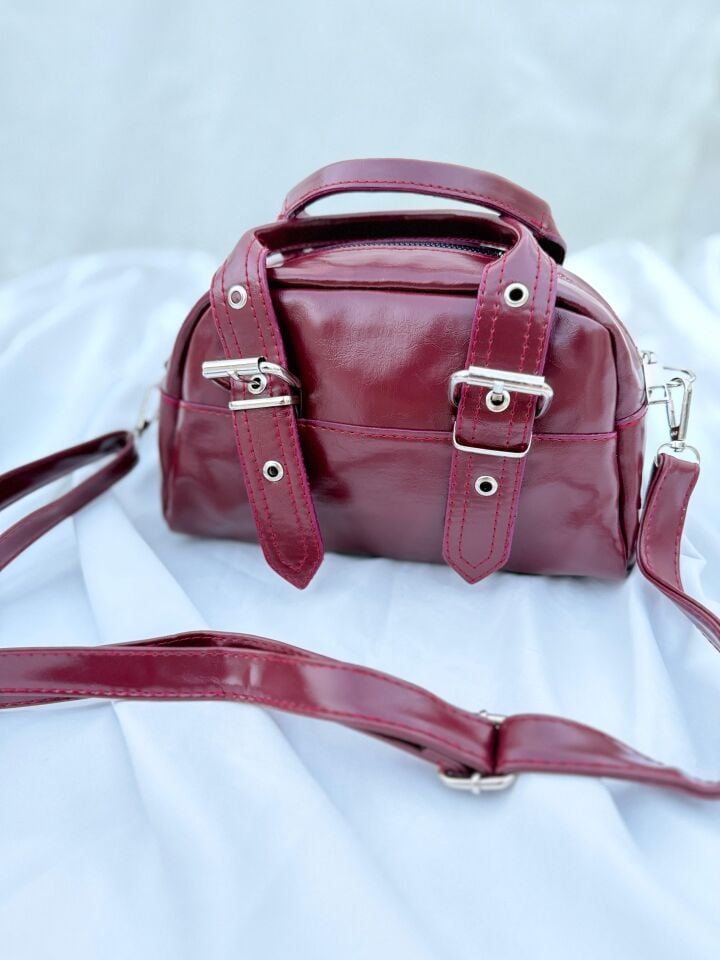 Bahwar Helen Model Kadın Omuz Çantası Bordo