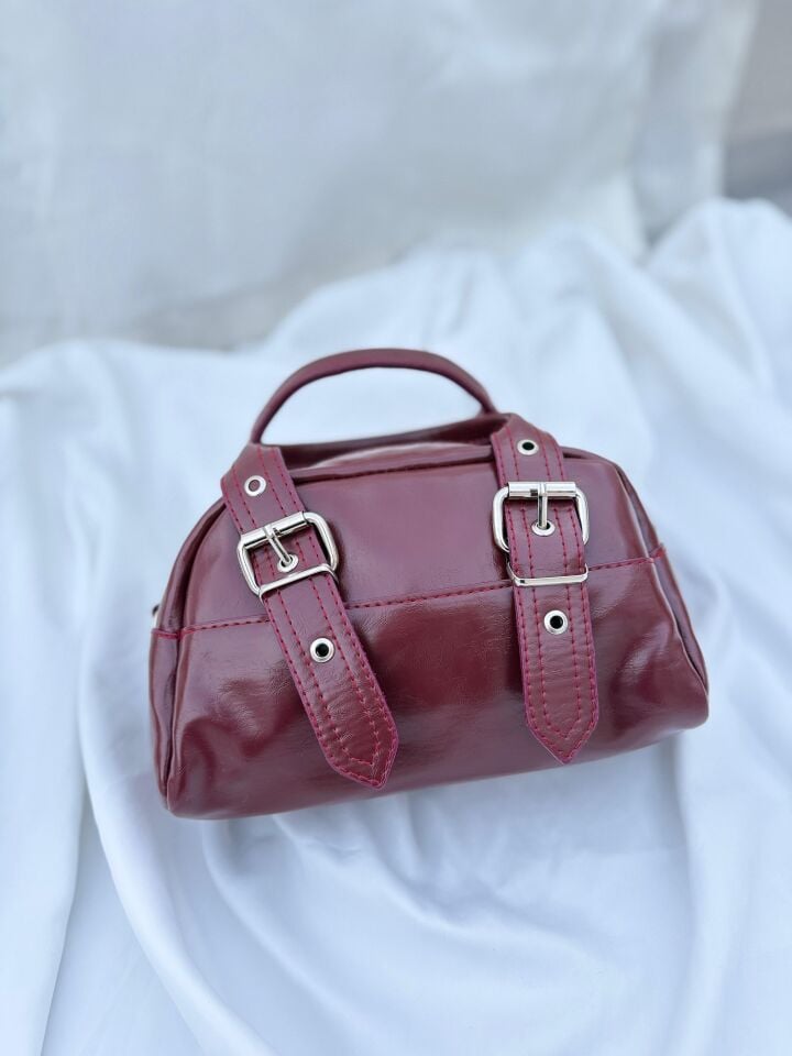 Bahwar Helen Model Kadın Omuz Çantası Bordo