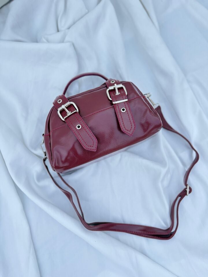 Bahwar Helen Model Kadın Omuz Çantası Bordo