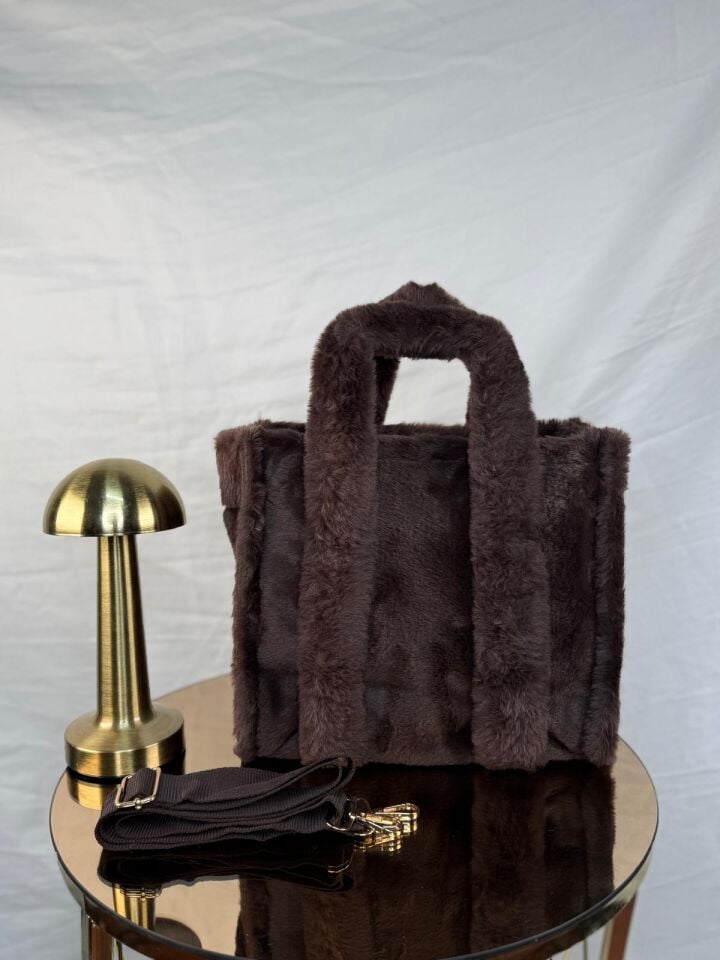 Yumuşak Dokulu Pelüş Tote Çanta