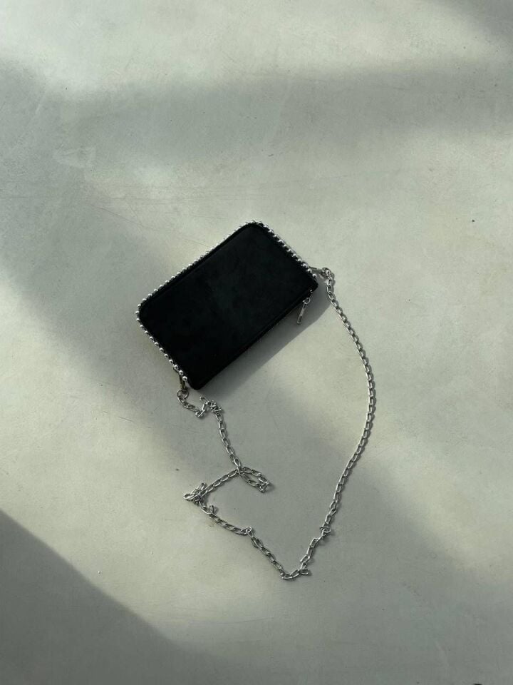 Bahwar Zincir Detaylı Süet Mini Omuz Çantası